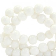 Glaskralen opaque 6mm Wit